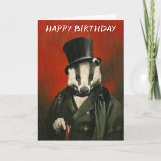 Carte d'anniversaire M. Badger de Victoria