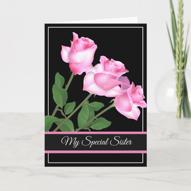 Carte d'anniversaire - Ma soeur spéciale (Devant)