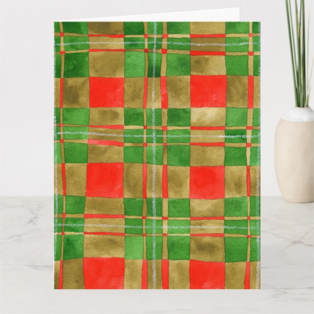 CARTE D'ANNIVERSAIRE MAC GREGOR TARTAN (Devant)