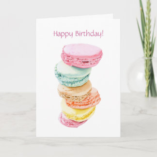 Carte d'anniversaire Macarons