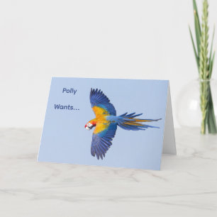 Carte d'anniversaire Macaw Flying