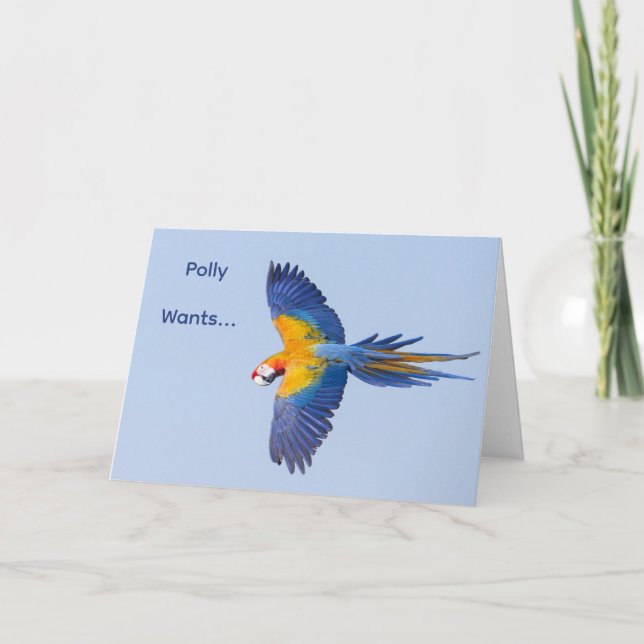 Carte d'anniversaire Macaw Flying (Devant)