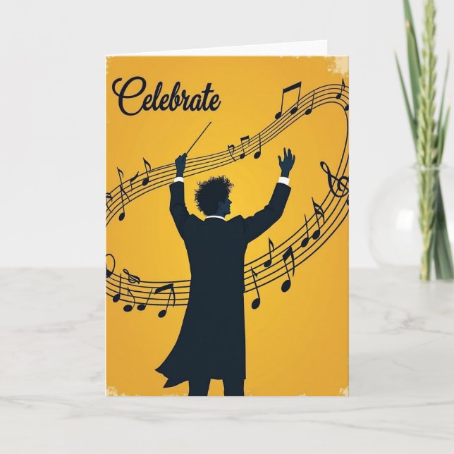 Carte d'anniversaire Maestro Musique (Devant)