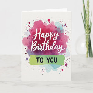 Carte d'anniversaire Magenta Art