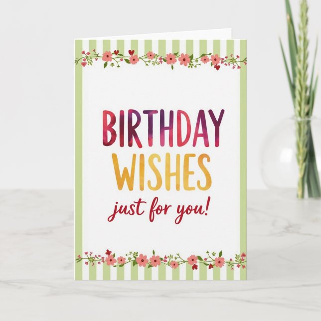 Carte d'anniversaire Magenta Art (Devant)