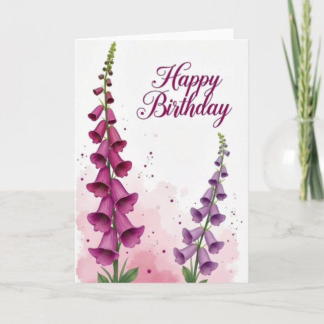 Carte d'anniversaire Magenta Bell (Devant)
