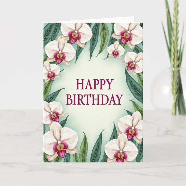 Carte d'anniversaire Magenta Gold (Devant)