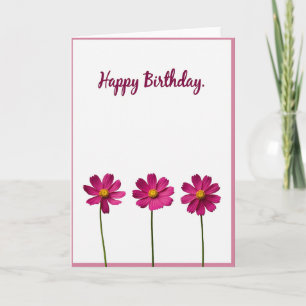 Carte d'anniversaire Magenta Script
