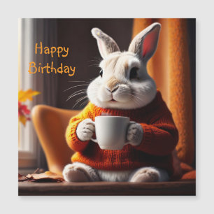 Carte d'Anniversaire Magnétique Bunny