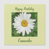 Carte d'anniversaire magnétique de la marguerite b