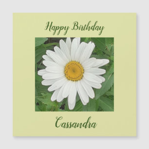 Carte d'anniversaire magnétique de la marguerite b
