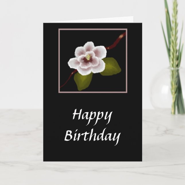 Carte d'anniversaire Magnolia (grande impression) (Devant)