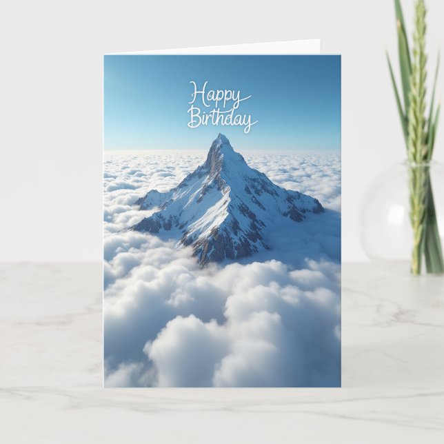 Carte d'anniversaire Majestueux Pic (Devant)
