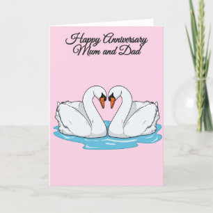 Carte d'anniversaire maman et papa Swans