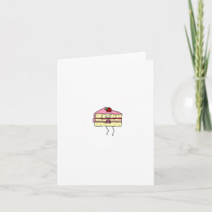 Carte d'anniversaire, manger du gâteau, carte de g