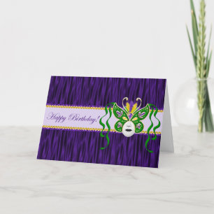 Carte d'anniversaire Mardi Gras