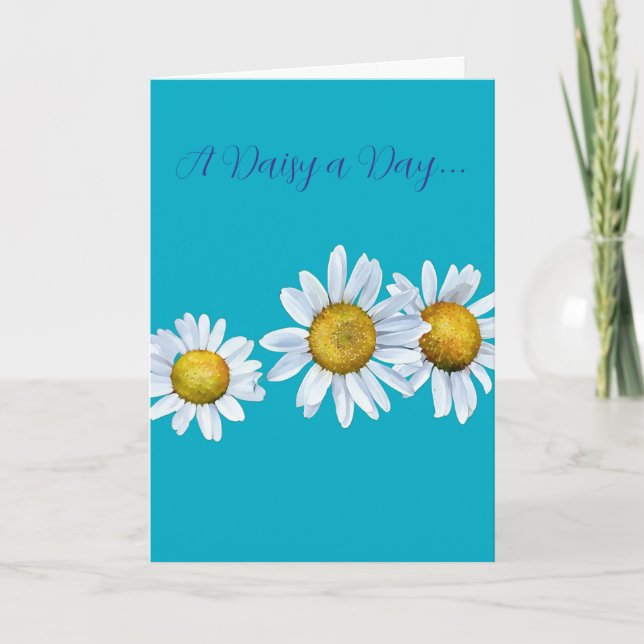 Carte d'anniversaire Marguerite Amusante (Devant)
