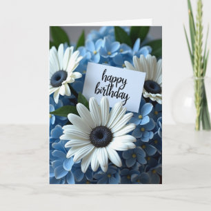 Carte d'anniversaire Marguerite Blanche