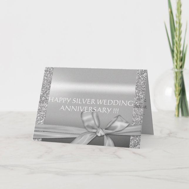 CARTE D'ANNIVERSAIRE MARIAGE D'ARGENT (Devant)