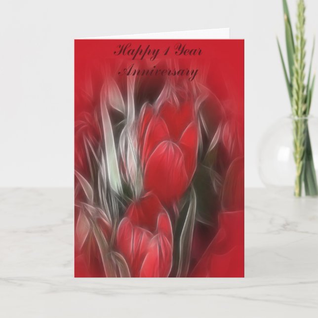 Carte d'anniversaire Mariage de première année (Devant)