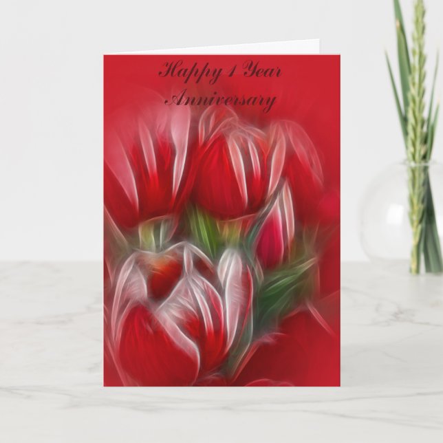 Carte d'anniversaire Mariage d'un an (Devant)