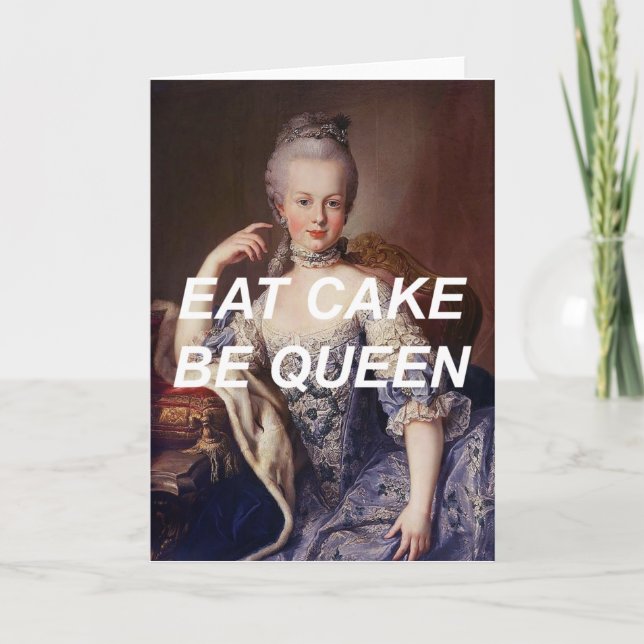 Carte d'anniversaire Marie Antoinette (Devant)