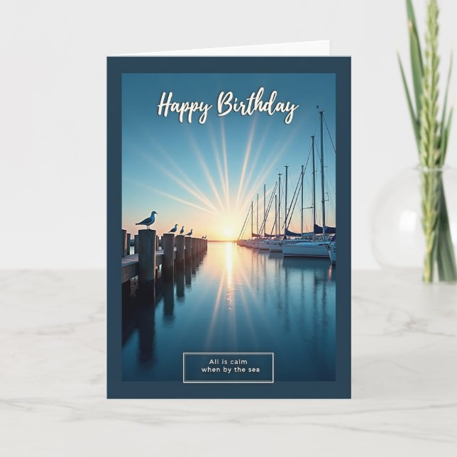 Carte d'anniversaire Marina Card dorée (Devant)