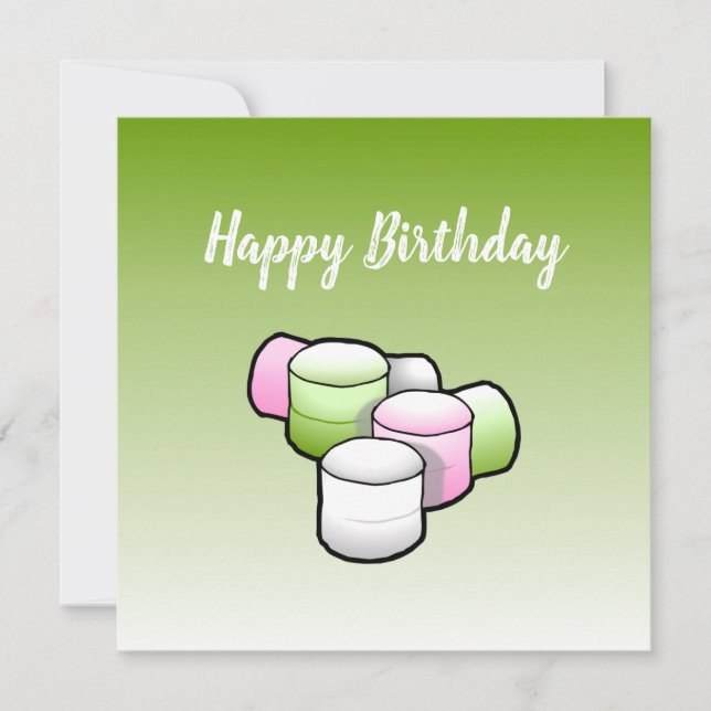 Carte d'anniversaire Marshmallow (Devant)