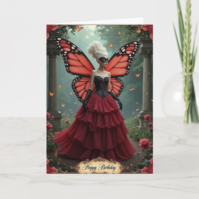 Carte d'anniversaire Mascarade (Devant)