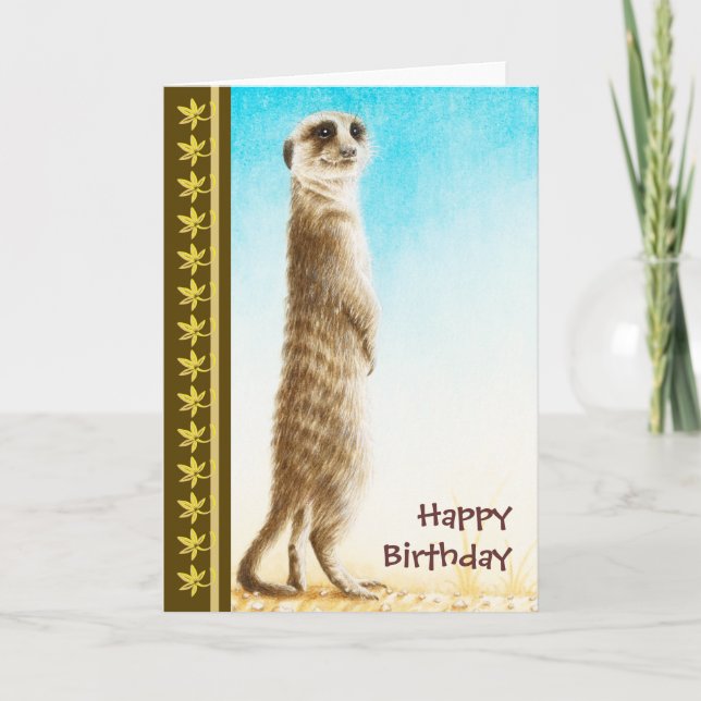 Carte d'anniversaire Meerkat (Devant)