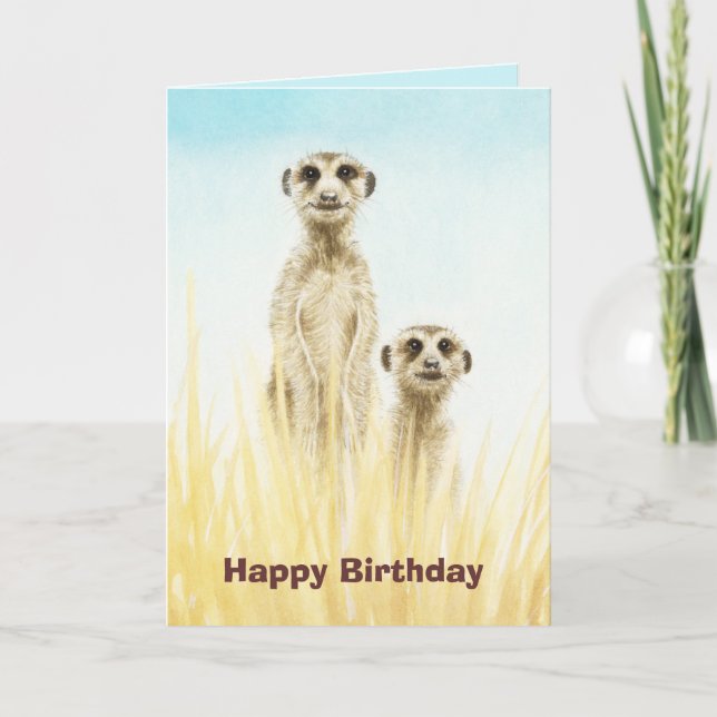 Carte d'anniversaire Meerkats (Devant)