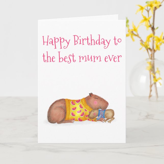 Carte d'anniversaire 'Meilleure maman du monde' av (Fleur jaune)