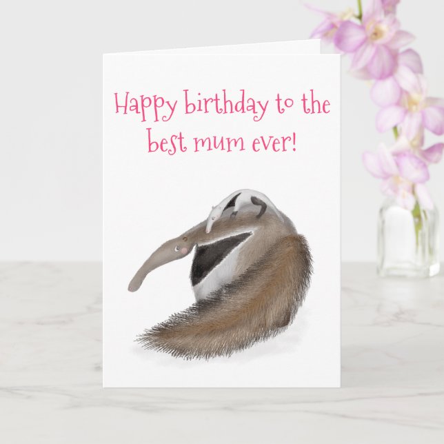 Carte d'anniversaire 'Meilleure maman du monde' po (Orchidée)