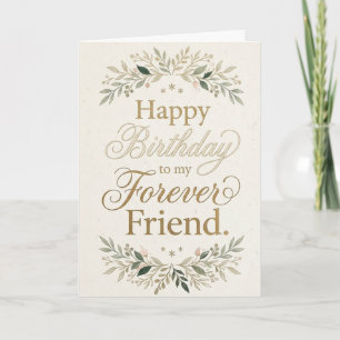 Carte d'anniversaire Meilleures Amies Typographie