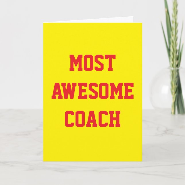 Carte d'anniversaire / Merci au coach le plus géni (Devant)