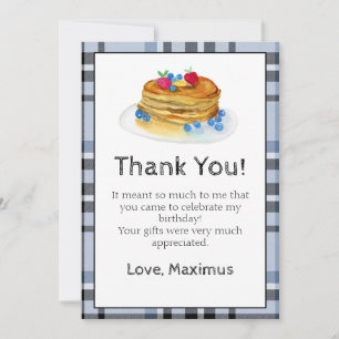 Carte d'anniversaire Merci pour les pancakes