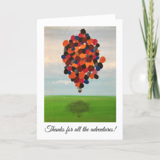 Carte d'anniversaire - mercis des aventures !