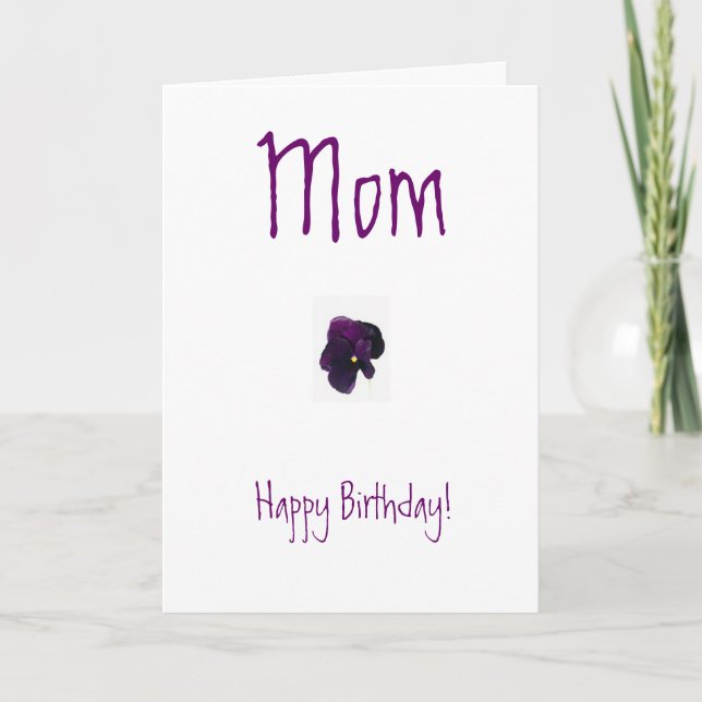 Carte d'anniversaire mère (Devant)