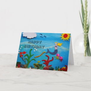 Carte d'anniversaire Mermaid