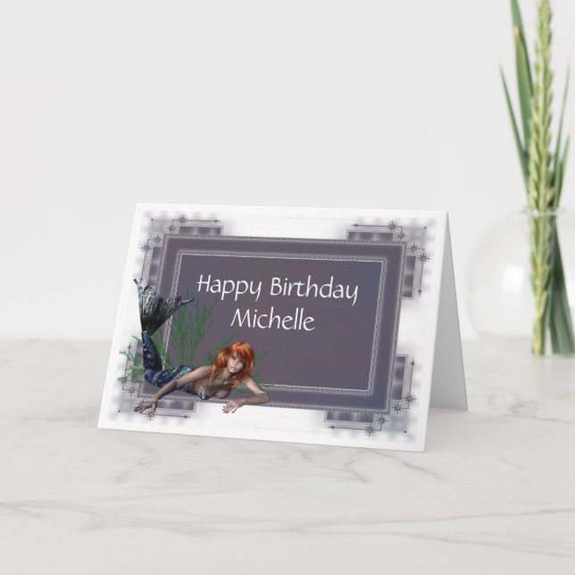 Carte d'anniversaire Mermaid Fantasy 1 (Devant)