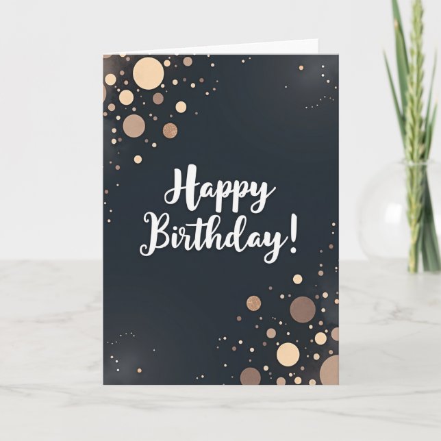 Carte d'anniversaire Metallic Dots (Devant)