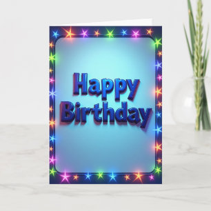 Carte d'anniversaire métallique vibrante