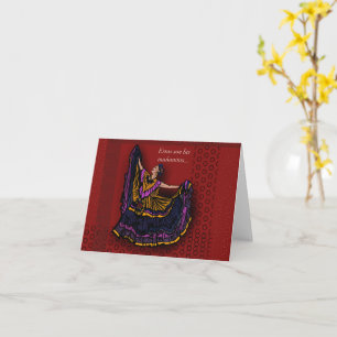 Carte d'anniversaire mexicaine pliée