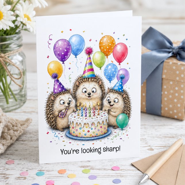 Carte d'anniversaire Mignon Hérisson Vous avez l'a (Créateur téléchargé)