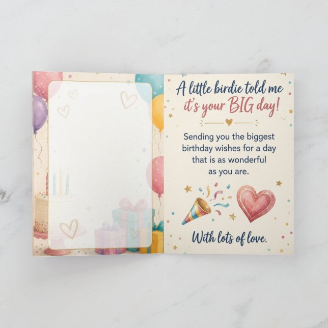 Carte d'anniversaire mignonne (Intérieur)
