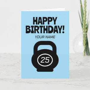 Carte d'anniversaire mignonne 25e avec sonnettes d