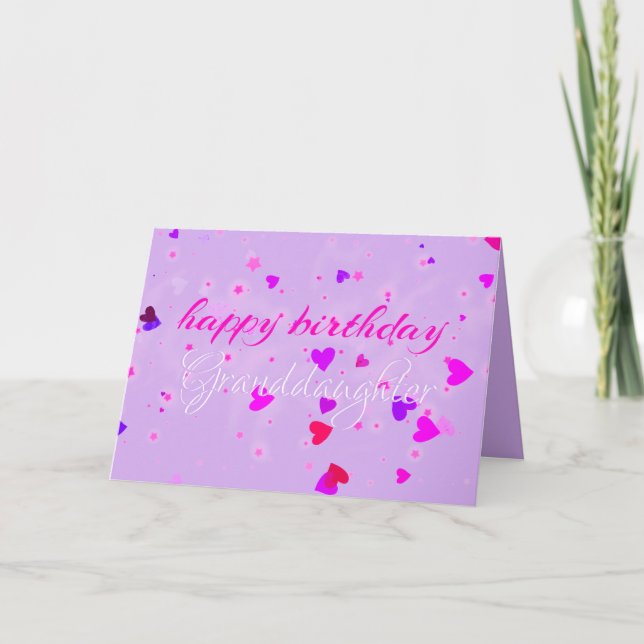 Carte d'anniversaire mignonne aux étoiles violette (Devant)