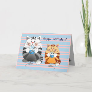 Carte d'anniversaire mignonne avec des cupcakes ma