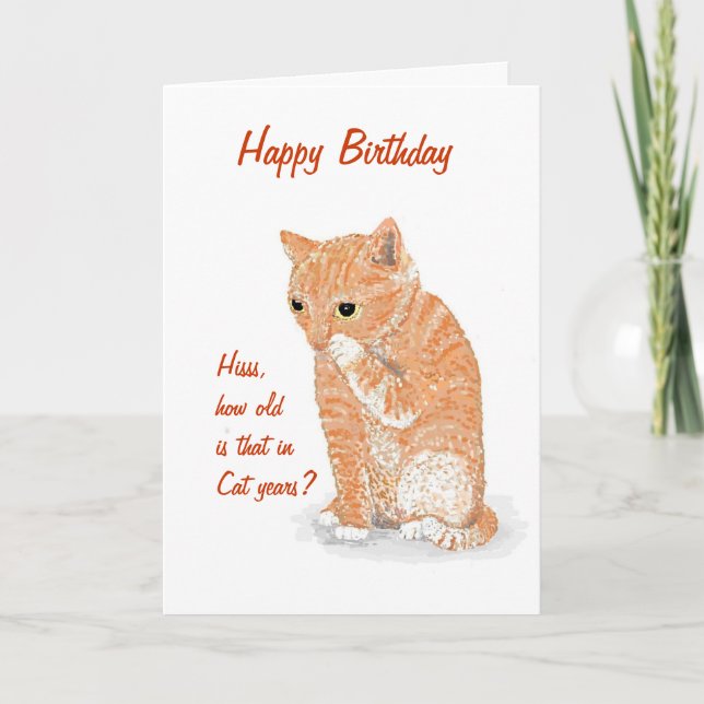 Carte d'anniversaire mignonne de chaton (Devant)