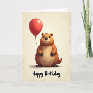 Carte d'anniversaire mignonne de la forêt